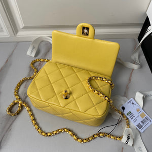 Chanel AS4848 Mini Flap bag With top handle Yellow - Default Title - View 7