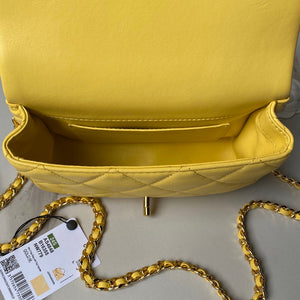 Chanel AS4848 Mini Flap bag With top handle Yellow - Default Title - View 8