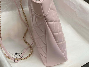 Chanel AS4853 Shopping Bag Shiny Lambskin & Gold-Tone Metal Light Pink - Default Title - View 4