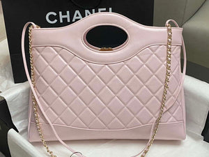 Chanel AS4854 Shopping Bag Shiny Lambskin & Gold-Tone Metal Ligth Pink - Default Title - View 3