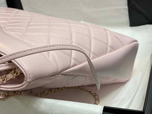 Chanel AS4854 Shopping Bag Shiny Lambskin & Gold-Tone Metal Ligth Pink - Default Title - View 4