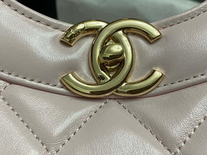Chanel AS4854 Shopping Bag Shiny Lambskin & Gold-Tone Metal Ligth Pink - Default Title - View 7