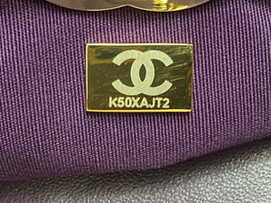 Chanel AS4854 Shopping Bag Shiny Lambskin & Gold-Tone Metal Purple - Default Title - View 9