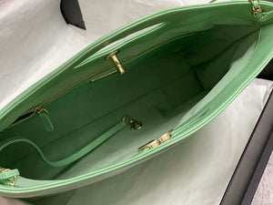 Chanel AS4854 Shopping Bag Shiny Lambskin & Gold-Tone Metal Green - Default Title - View 7
