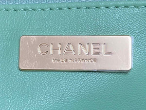 Chanel AS4854 Shopping Bag Shiny Lambskin & Gold-Tone Metal Green - Default Title - View 8