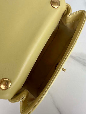 Chanel AS4861 Small Flap Bag Pearly Lambskin Imitation Pearls & Gold-Tone Metal Yellow - Default Title - View 8