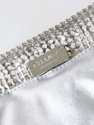 Chanel AS4894 Mini Handbag 22 bag evening bag Strass Silver-Tone Metal Silver - Default Title - View 8