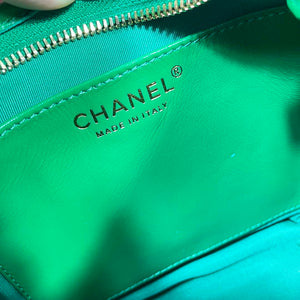 Chanel AS4922 Small Hobo Shiny Lambskin & Gold-Tone Metal Green - Default Title - View 9