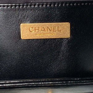 Chanel AS4959 Flap bag With top handle Shiny Lambskin & Gold-Tone Metal Black - Default Title - View 7