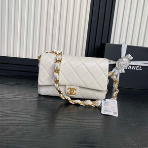 Chanel AS5176 Flap Bag 24K Lambskin White - Default Title - View 1