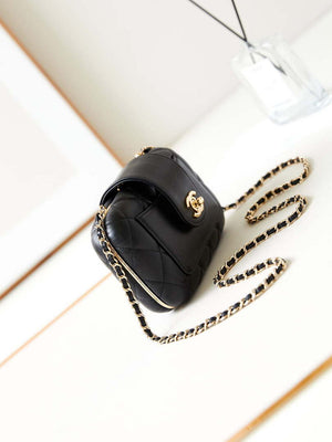 Chanel AS5178 Evening Chain Bag Lambskin Gold-Tone Metal Black - Default Title - View 3