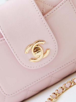 Chanel AS5178 Evening Chain Bag Lambskin Gold-Tone Metal Pink - Default Title - View 4