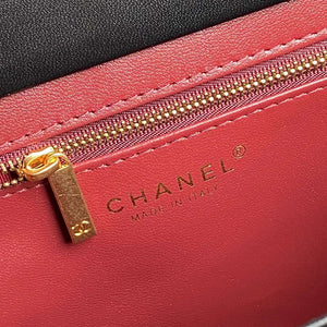 Chanel AS5192 Small Tote Shiny Lambskin & Gold-Tone Metal Black - Default Title - View 8