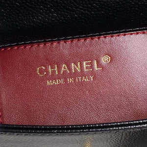 Chanel AS5218 Mini Flap Bag Grained Shiny Calfskin & Gold-Tone Metal Black - Default Title - View 8