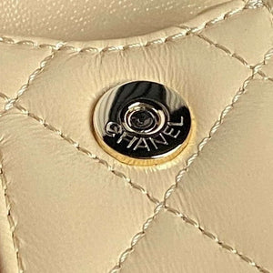 Chanel AS5220 Small Camera Case Bag Shiny Crumpled Lambskin & Gold-Tone Metal Apricot - Default Title - View 6