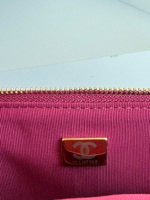 Chanel AS5222 Vanity Case Shiny Crumpled Lambskin & Gold-Tone Metal Wine Red - Default Title - View 9