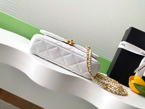 Chanel AS5253 Mini Flap Handbag Lambskin White - Default Title - View 4