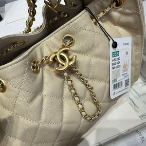 Chanel AS5293 Small Hobo Calfskin & Gold-Tone Metal Apricot - Default Title - View 5