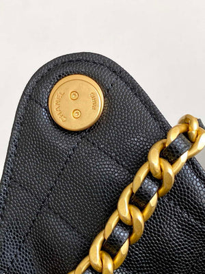 Chanel AS5293 Small Hobo Calfskin & Gold-Tone Metal Black - Default Title - View 6
