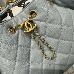 Chanel AS5293 Small Hobo Calfskin & Gold-Tone Metal Ligth Blue - Default Title - View 3