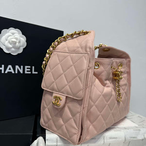 Chanel AS5293 Small Hobo Calfskin & Gold-Tone Metal Pink - Default Title - View 5
