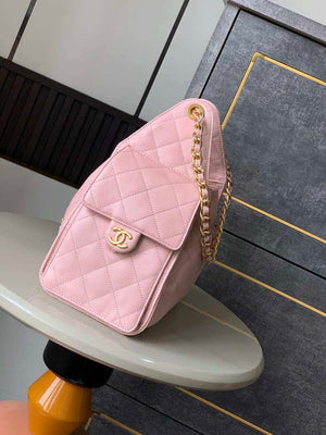 Chanel AS5293 Small Hobo Calfskin & Gold-Tone Metal Pink - Default Title - View 2