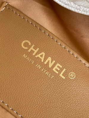 Chanel AS5293 Small Hobo Calfskin & Gold-Tone Metal White - Default Title - View 9