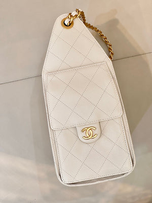 Chanel AS5293 Small Hobo Handbag Calfskin & Gold-Tone Metal Beige - Default Title - View 5