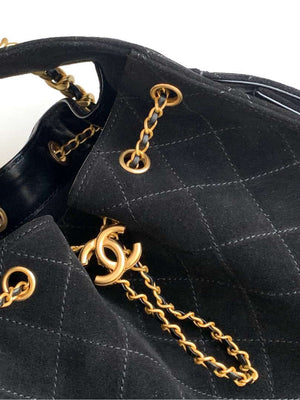 Chanel AS5293 Small Hobo Suede & Gold-Tone Metal Black - Default Title - View 5