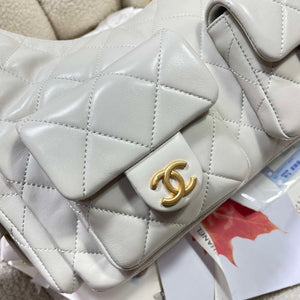 Chanel AS5302 Hobo Shiny Lambskin & Gold-Tone Metal Gray - Default Title - View 6