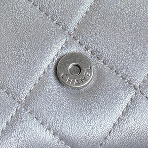 Chanel AS5302 Hobo Shiny Lambskin & Silver-Tone Metal Silver - Default Title - View 6