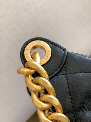 Chanel AS5339 Small Hobo Shiny Lambskin & Gold-Tone Metal Black - Default Title - View 6