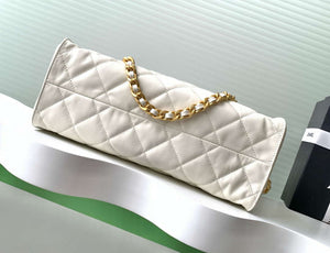 Chanel AS5303 Hobo Lambskin & Gold-Tone Metal White - Default Title - View 4