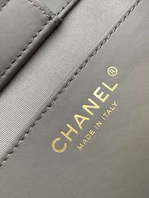 Chanel AS5303 Hobo Suede & Gold-Tone Metal Gray - Default Title - View 9