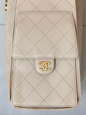 Chanel AS5311 Large Hobo Shiny Calfskin & Gold-Tone Metal Apricot - Default Title - View 7