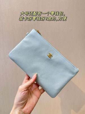 Chanel AS5311 Large Hobo Shiny Calfskin & Gold-Tone Metal Blue - Default Title - View 9