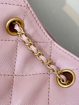 Chanel AS5311 Large Hobo Shiny Calfskin & Gold-Tone Metal Pink - Default Title - View 7