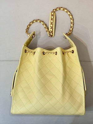 Chanel AS5311 Large Hobo Shiny Calfskin & Gold-Tone Metal Yellow - Default Title - View 7