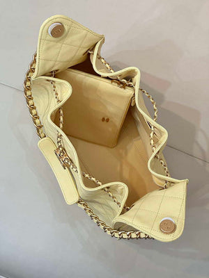 Chanel AS5311 Large Hobo Shiny Calfskin & Gold-Tone Metal Yellow - Default Title - View 9