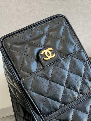 Chanel AS5311 Large Hobo Shiny Lambskin & Gold-Tone Metal Black - Default Title - View 8