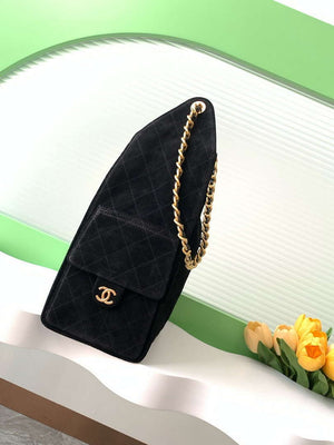 Chanel AS5311 Large Hobo Suede & Gold-Tone Metal Black - Default Title - View 2