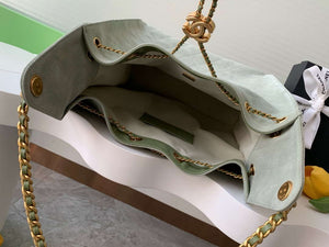 Chanel AS5311 Large Hobo Suede & Gold-Tone Metal Light Green - Default Title - View 8