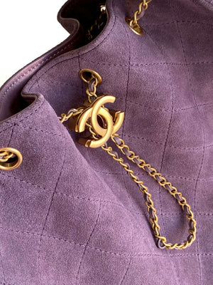 Chanel AS5311 Large Hobo Suede & Gold-Tone Metal Purple - Default Title - View 5