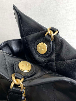 Chanel AS5315 Shopping Bag Shiny Lambskin & Gold-Tone Metal Black - Default Title - View 6