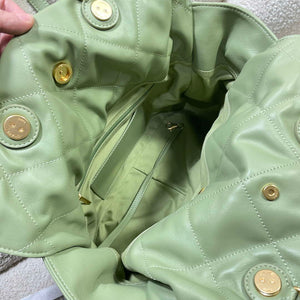 Chanel AS5315 Shopping Bag Shiny Lambskin & Gold-Tone Metal Green - Default Title - View 8