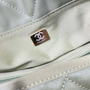 Chanel AS5315 Shopping Bag Shiny Lambskin & Gold-Tone Metal Green - Default Title - View 9