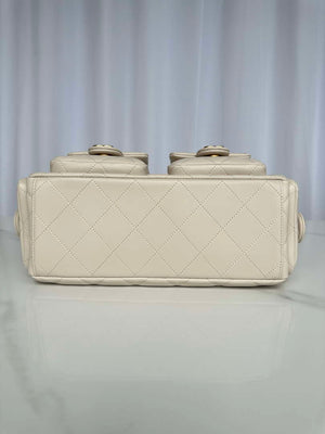 Chanel AS5339 Small Hobo Shiny Lambskin & Gold-Tone Metal Apricot - Default Title - View 4