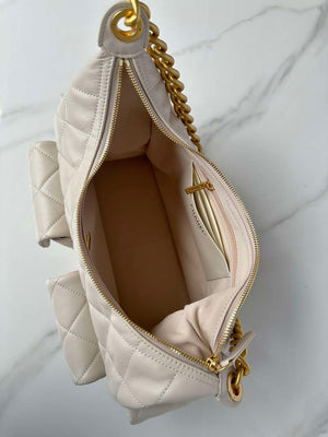 Chanel AS5339 Small Hobo Shiny Lambskin & Gold-Tone Metal Apricot - Default Title - View 8
