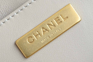 Chanel 25SS AS5354 Mini Flap Bag with Top Handle Lambskin Apricot - Default Title - View 8