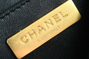 Chanel 25SS AS5354 Mini Flap Bag with Top Handle Lambskin Black - Default Title - View 8